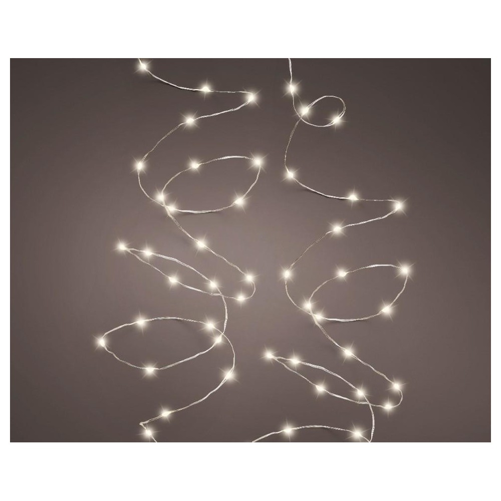 LUCI ATTORCIGLIATE 360 LED FILO ARGENTO L.1800